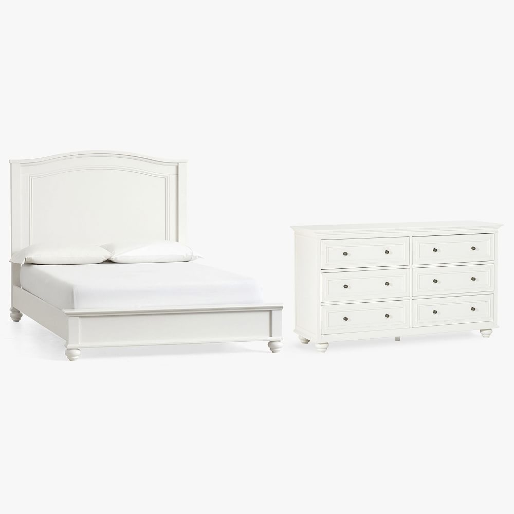 Chelsea Classic Bed & 6-Drawer Dresser Set, Full, Simply White, In-Home - Image 0