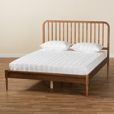 Arlinna Modern And Contemporary Walnut Brown Finished Wood King Size Platform Bed - Image 0