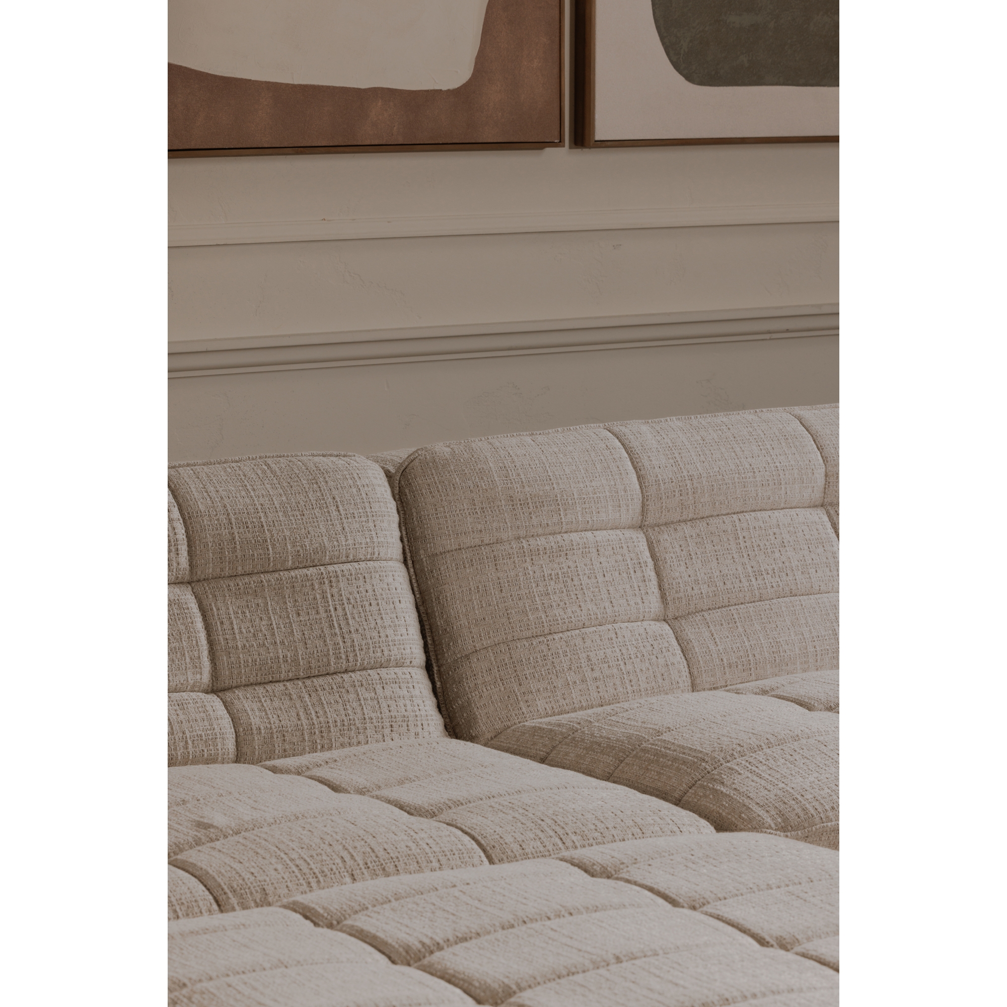 Lino Lounge Modular Sectional Textured Oat - Image 8