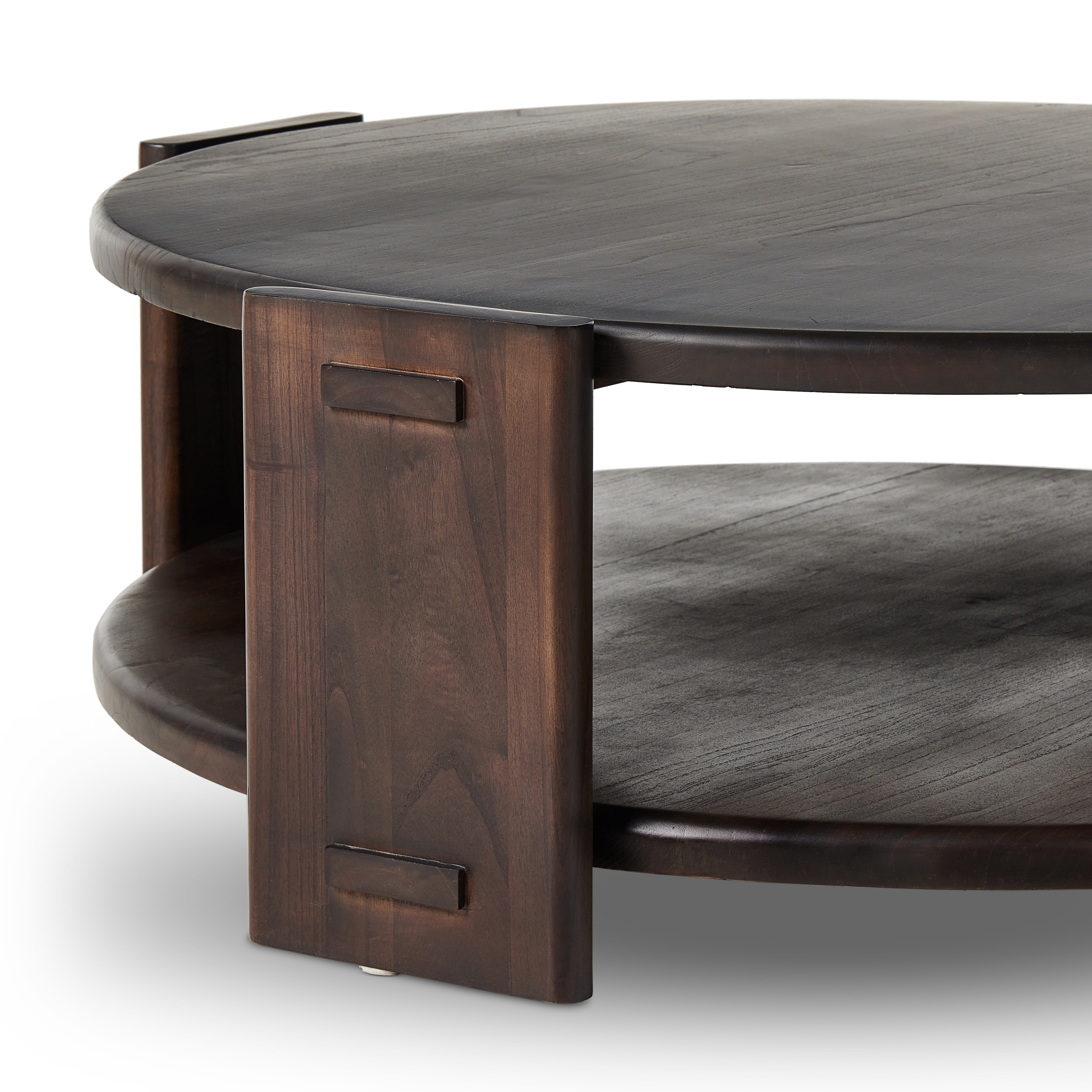 Two Tier Coffee Table - Matte Brown Neem - Image 3