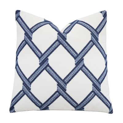 Barclay Butera Pierpont Trellis Accent Pillow In Blue Geometric Throw Pillow - Image 0