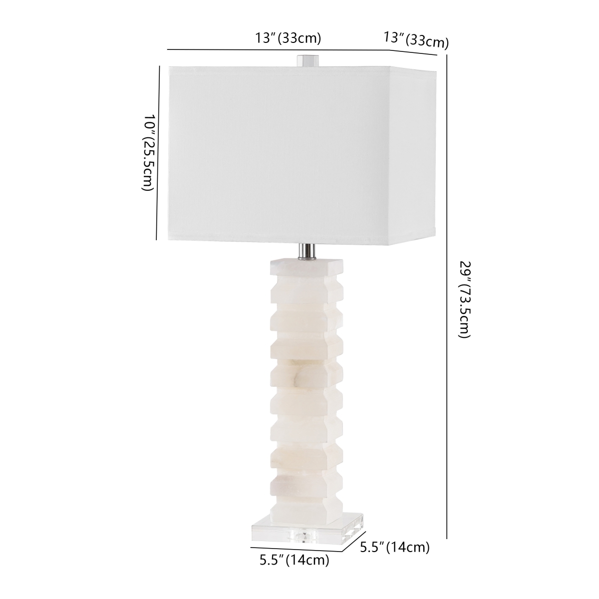 Safavieh Couture Anita Alabaster Table Lamp - White - Image 6