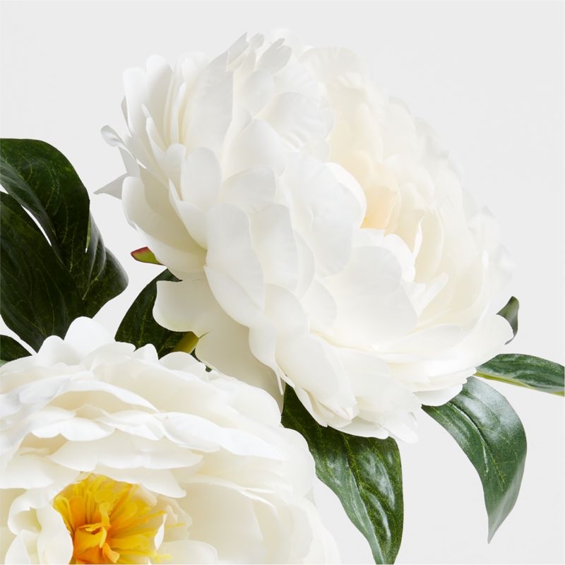 Faux White Peony Stem 20" by Abigail Ahern - Image 1