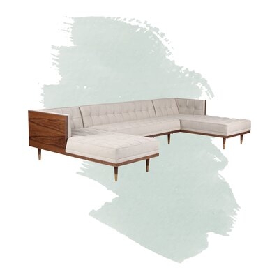 Ledger 126.6" Box Sofa U-Shaped Symmetrical Modular Sectional - Image 0