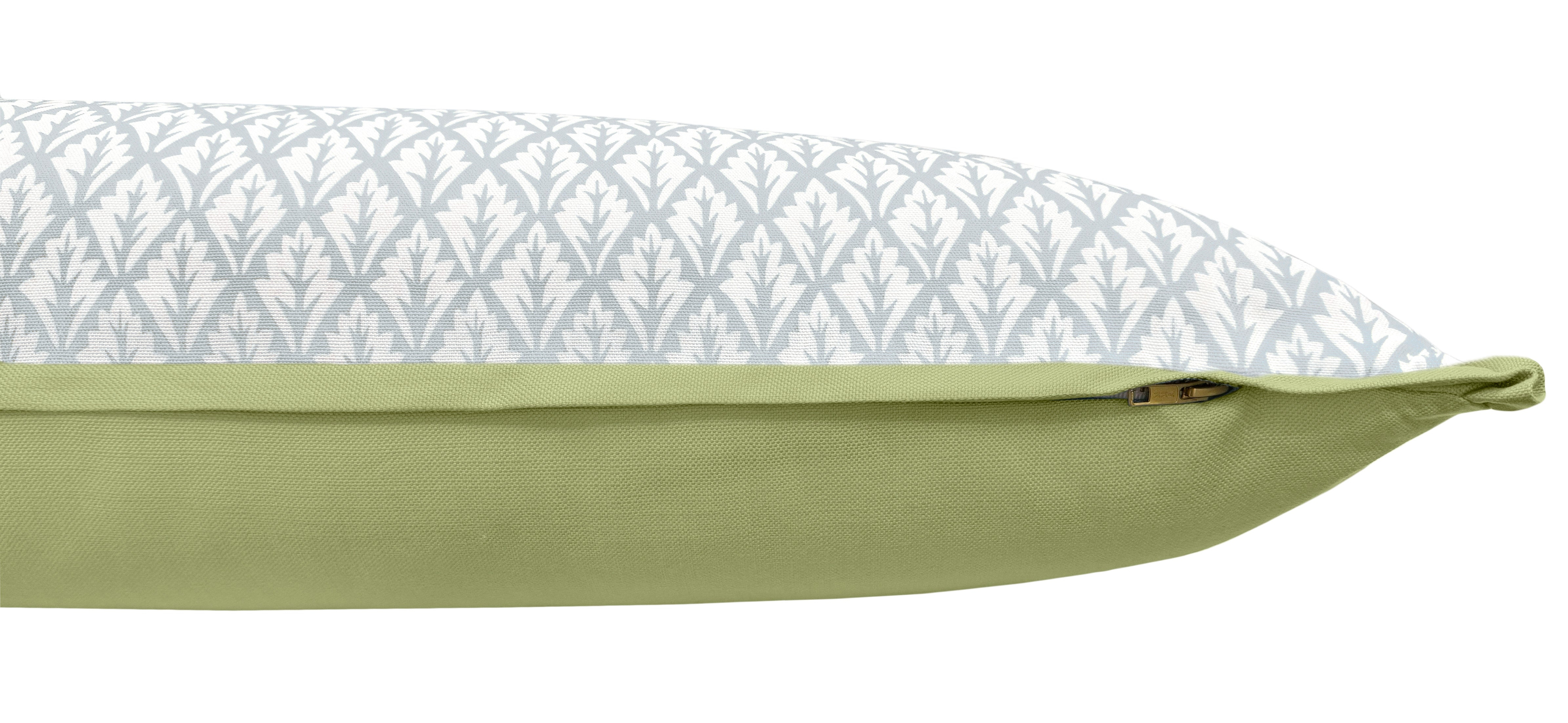 THE XL LUMBAR :: VERBENA PRINT // MIST | LDC - 14" X 48" / CORDING / Celadon - Image 0