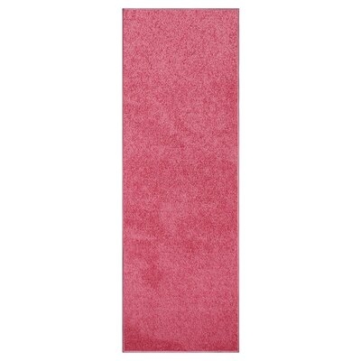 Modern Plush Solid Color Rug - Pink, 66" X 132" Half Round, Pet And Kids Friendly Rug. Made In USA, Rectangle, Area Rugs Great For Kids, Pets, Event, Wedding - Image 0