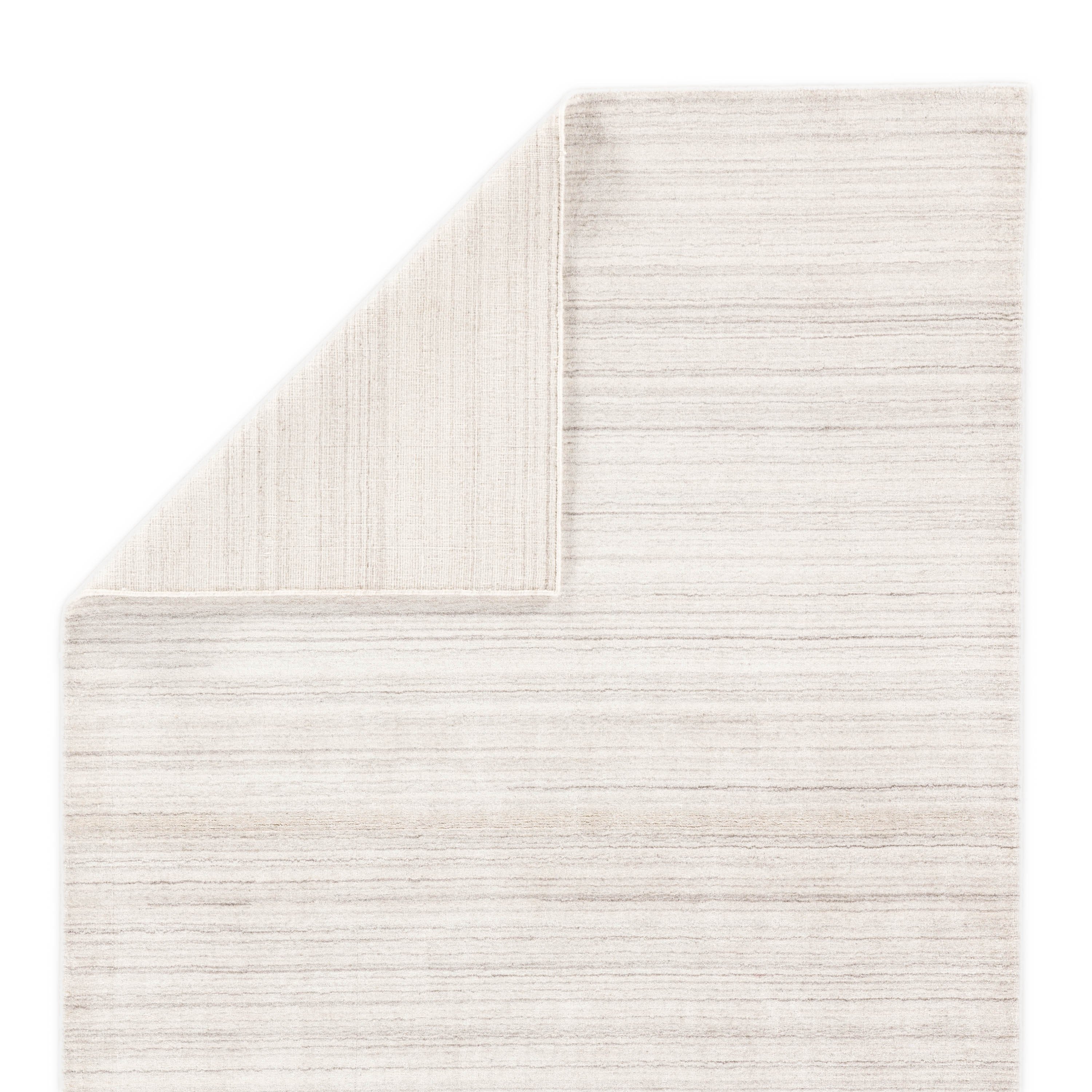 Bellweather Handmade Solid Ivory/ Light Gray Area Rug (8'X10') - Image 2
