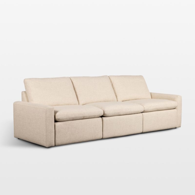 Tillery 3-Piece Antigo Natural Fabric Power Recliner Sectional Sofa - Image 2