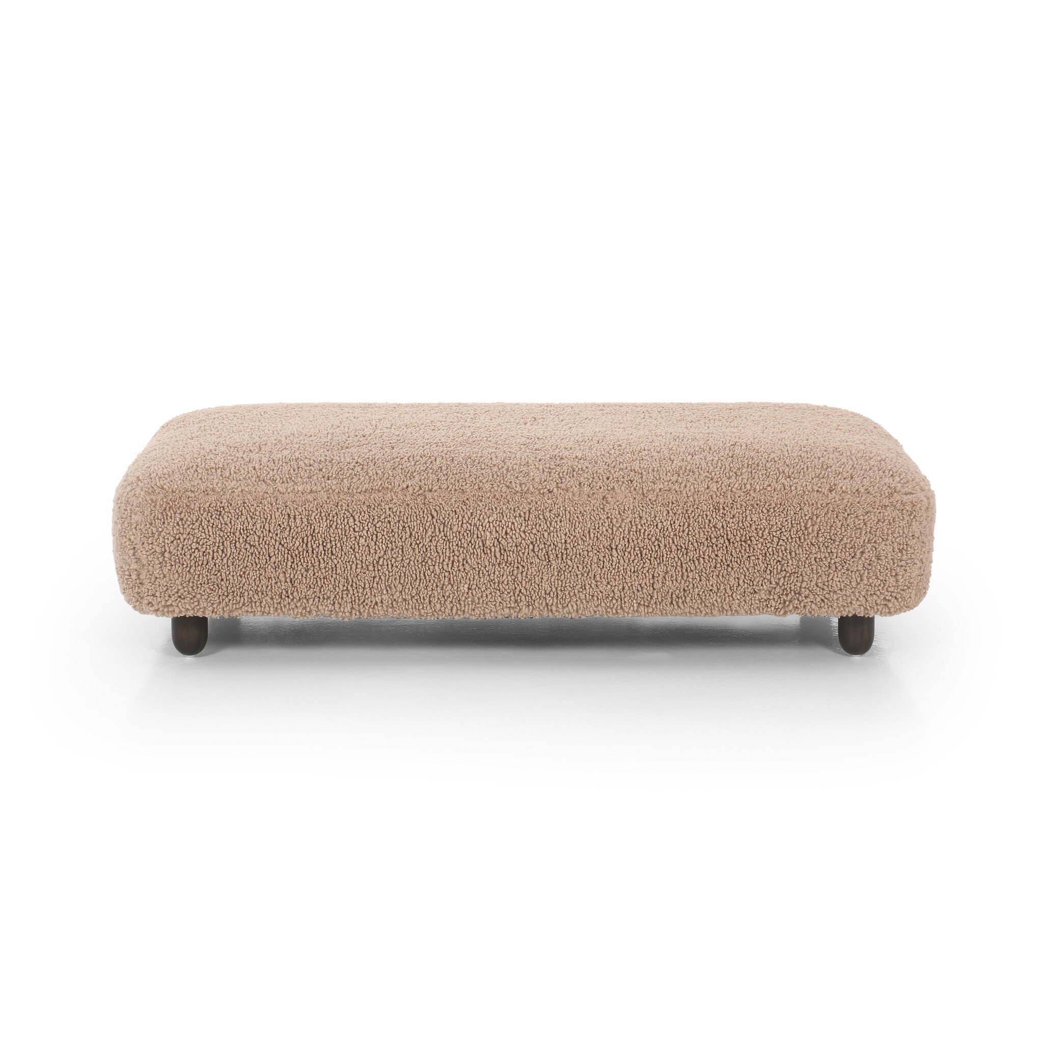 Aniston Rectangle Ottoman - Andes Toast - Image 2