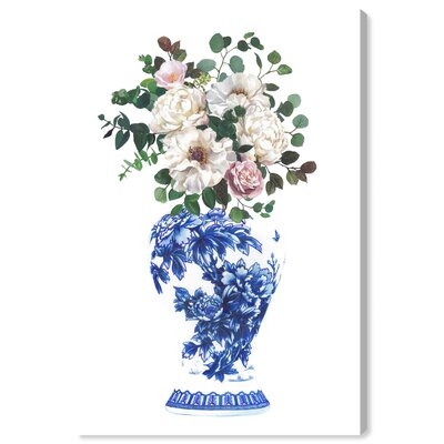 Floral And Botanical 'Chinese Vase Florals I' Florals By Oliver Gal Wall Art Print - Image 0