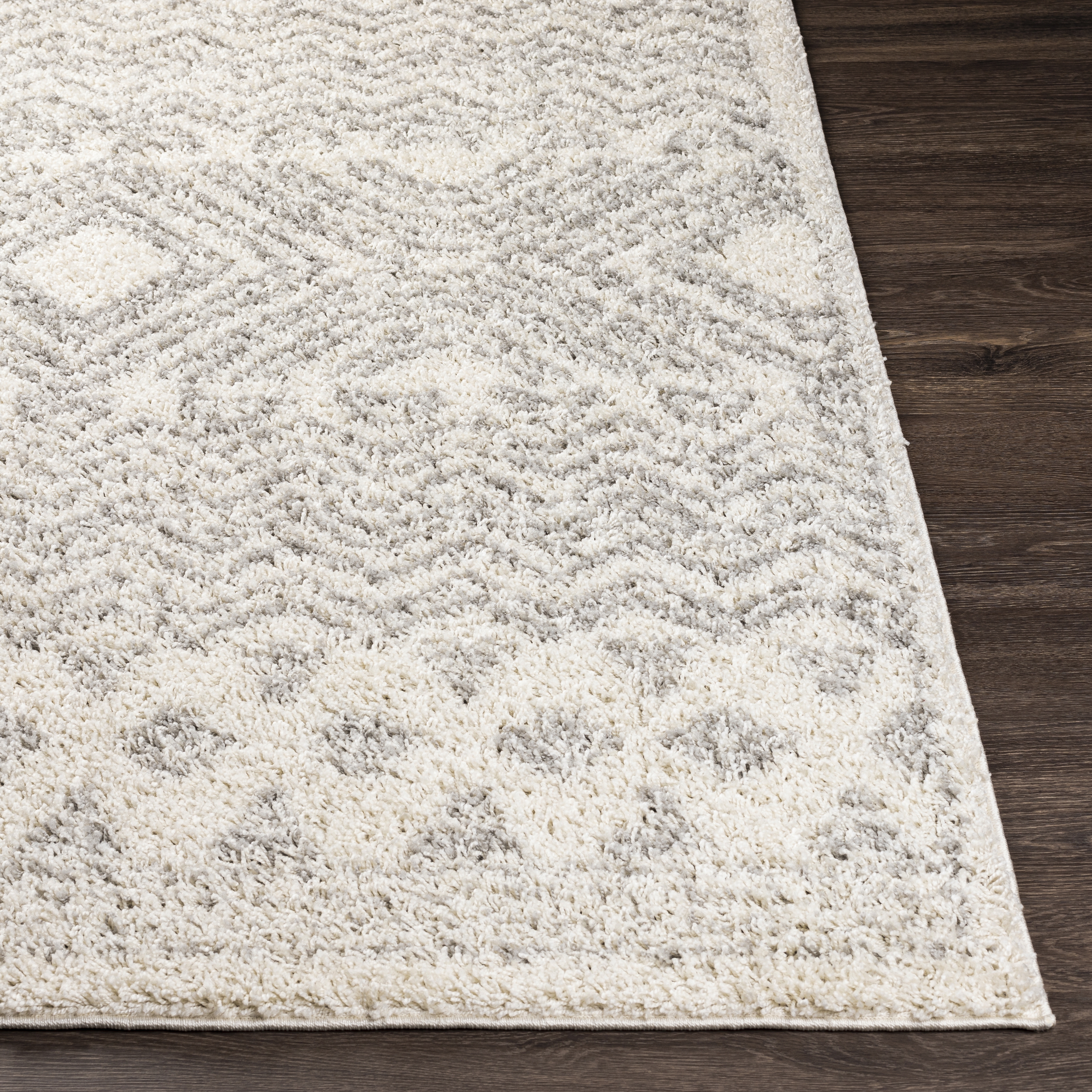 Taza Shag Beige Indoor 5'3" x 7' Machine Woven Rug - Image 2