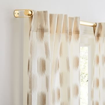 Sheer Shaded Dot Jacquard Curtain, Ivory, 48"x84" - Image 2