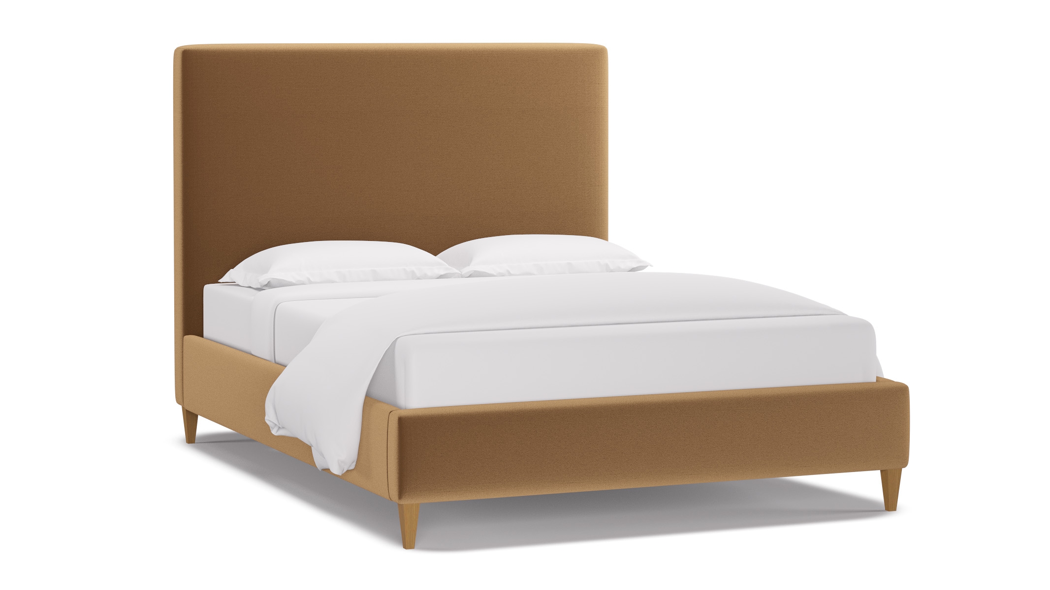 Classic Bed, Fawn Performance Velvet, Natural Square Tapered Leg, Twin - Image 1
