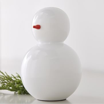 Lacquer Snowman Figurines, Small, White - Image 3