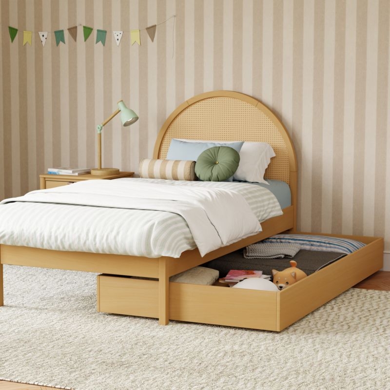 Babyletto Bondi Honey Wood Twin Kids Trundle Bed - Image 1