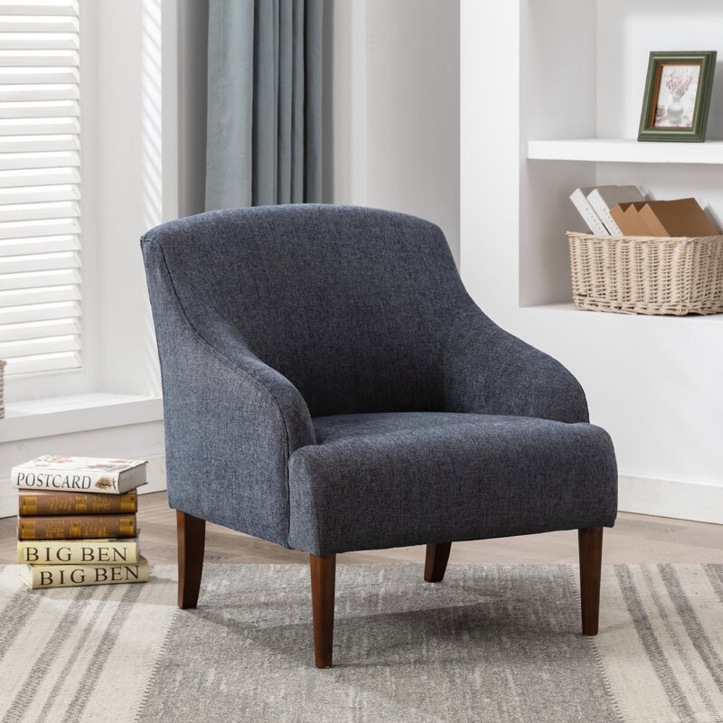 Aubrey 28'' Wide Armchair, Gray Polyester - Image 6