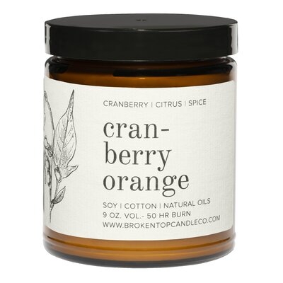Cranberry Orange Scented Jar Candle - Image 0