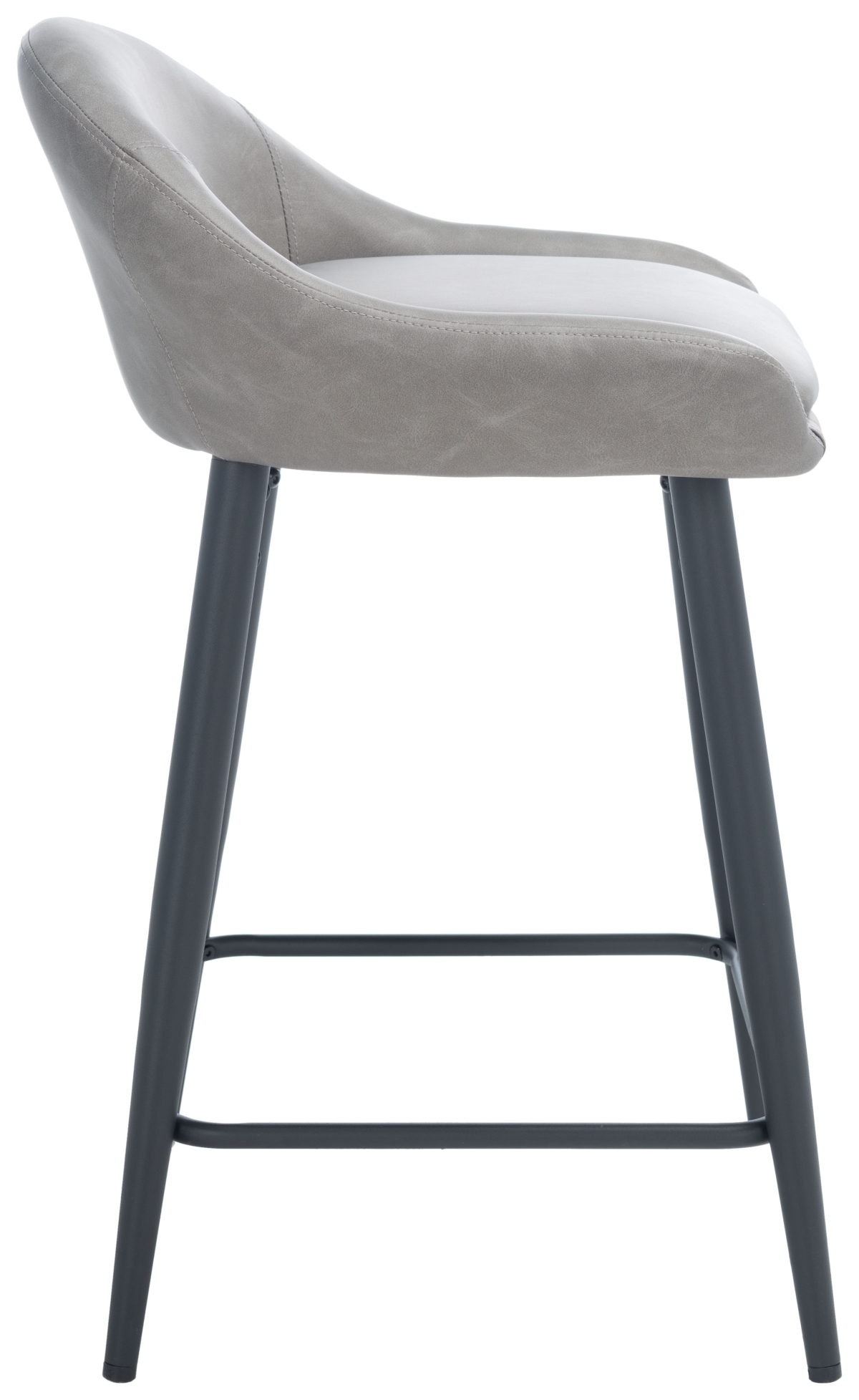 Anson Counter Stool - Grey / Black - Safavieh - Image 5