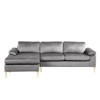 Dyer Velvet Reversible Sectional Sofa - Image 0