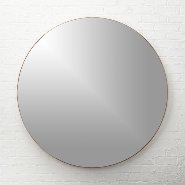 Infinity Brass Round Wall Mirror, 48" - Image 0