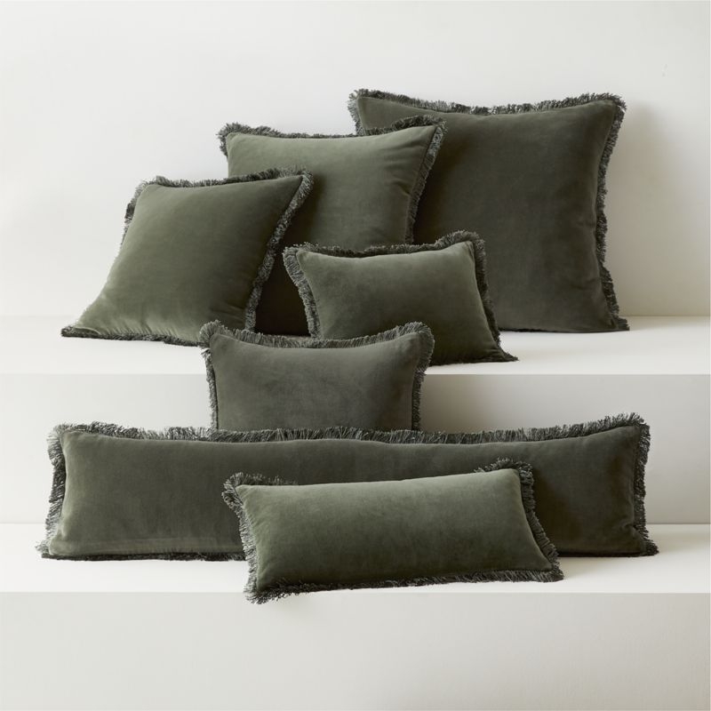 Bettie Forest Green Velvet Throw Pillow Cover 20"x20" - Image 2