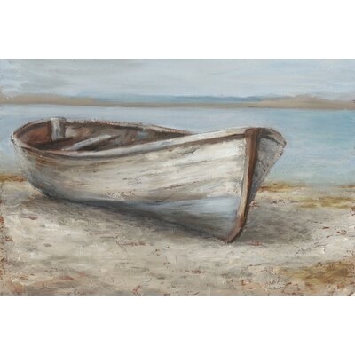 Whitewashed Boat I by Ethan Harper Painting Print on Canvas - Image 0