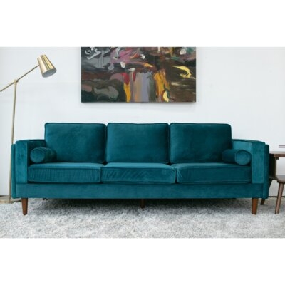 Lindel Velvet 88" Flared Arm Sofa - Image 0