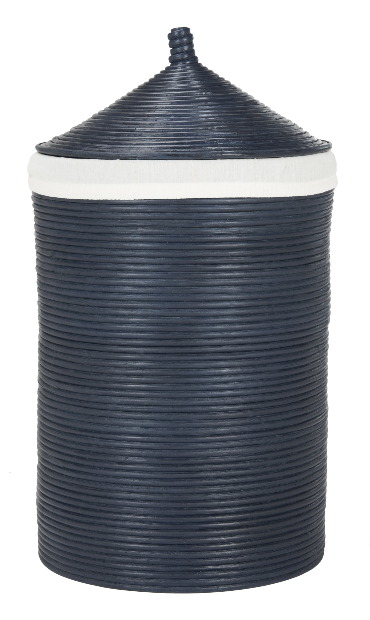 Wellington Laundry Basket - White / Navy - Safavieh - Image 5