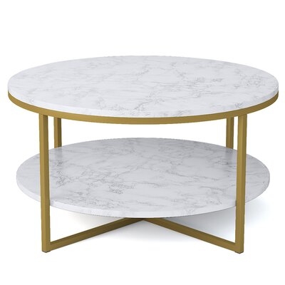 Alfonso Cross Legs Coffee Table with Storage - Image 0