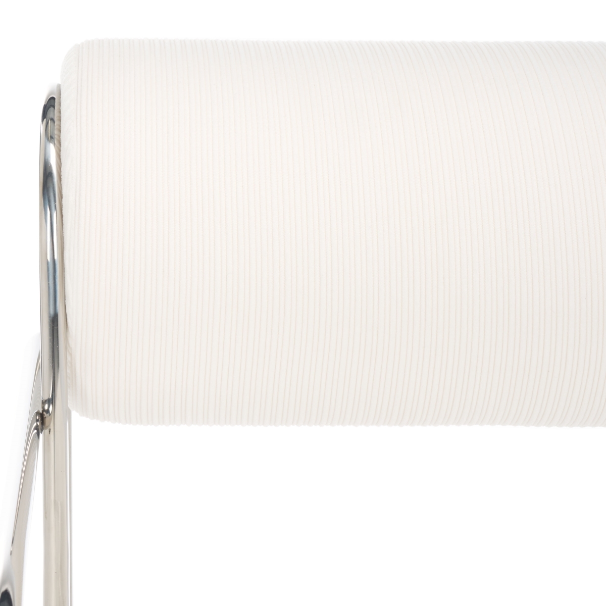 Bethann Metal Frame Accent Chair - White/Silver - Image 2