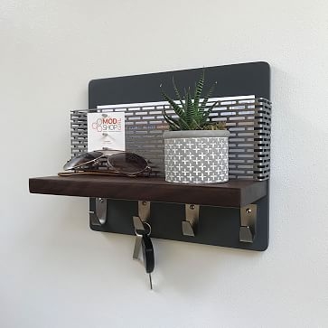 Command Center, Elongated Oval Mail Holder, Gray, 9.5"x11" - Image 0