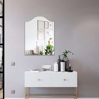 CHLOE's Reflection Verical/Horizontal Hanging Arched-Shaped Frameless Wall Mirror 32" Height - Image 0