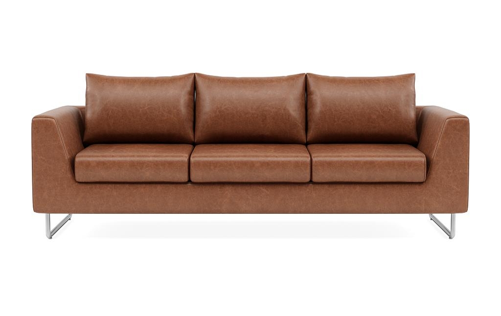 Asher Leather 3-Seat Sofa - Image 0