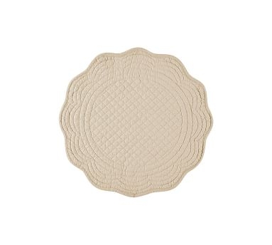 Boutis Cotton Round Placemats, Set of 4 - Red - Image 4