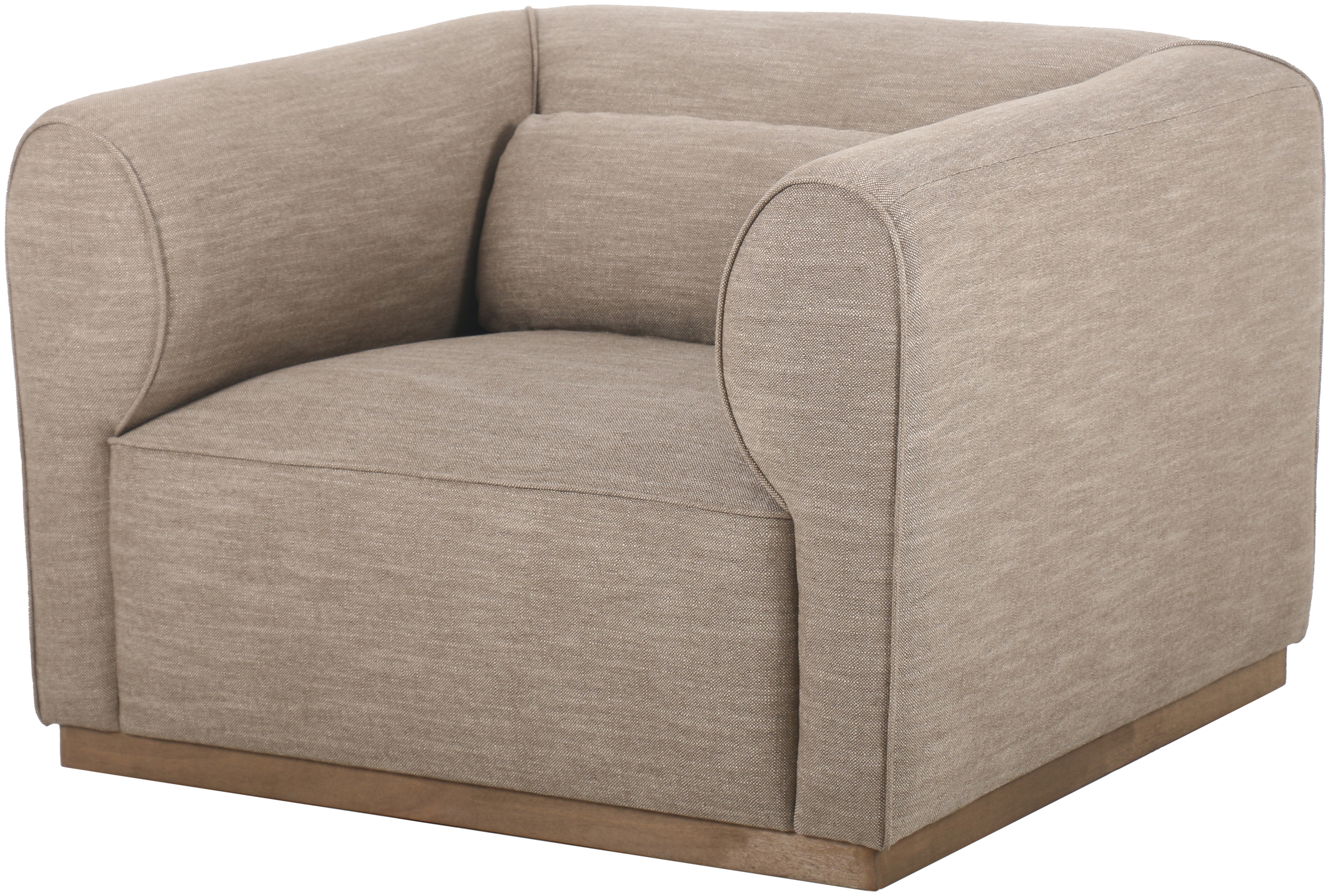 Moore Linen 28"H x 41"W x 41"D Accent Chair - Image 0
