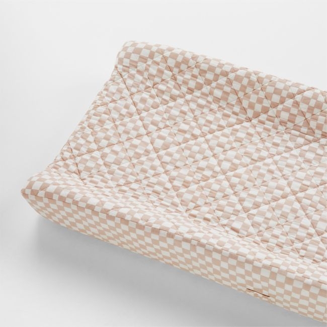 Venice Dusty Blush Organic Cotton Baby Changing Pad Cover by Leanne Ford - Image 0