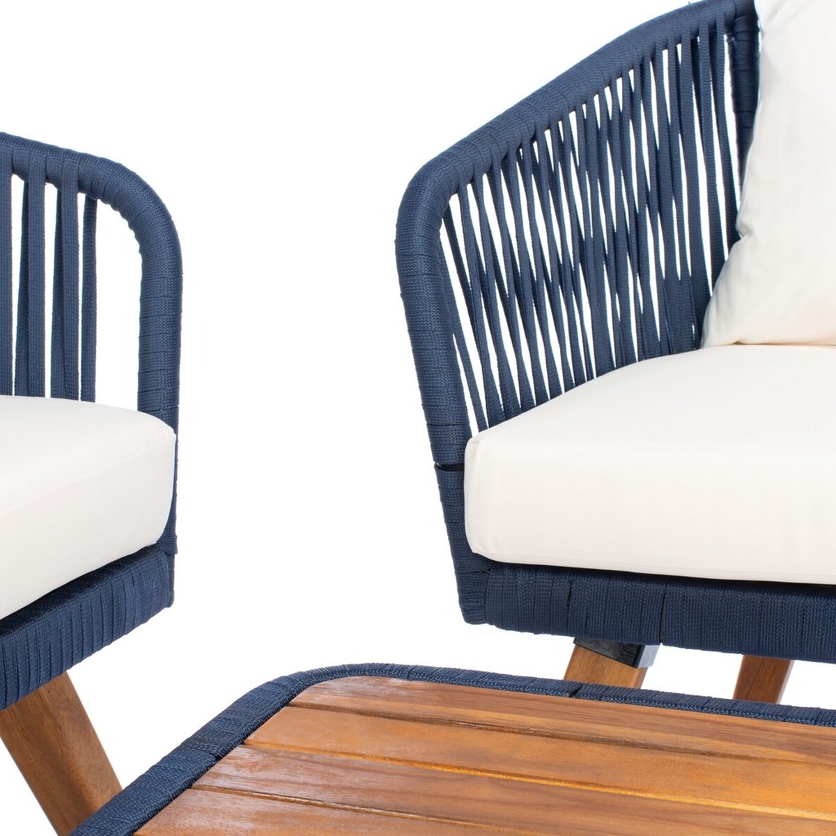 Ransin 4 Pc Living Set - Navy/Beige - Safavieh - Image 3