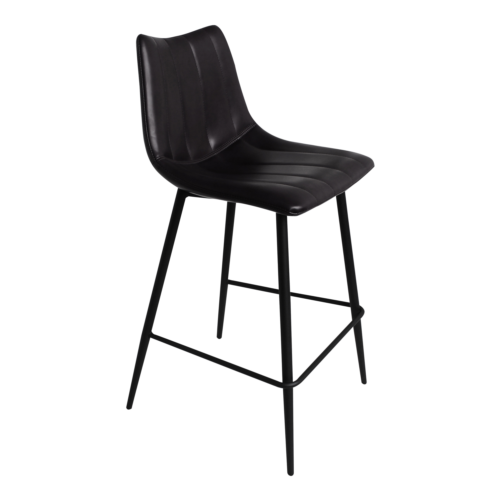 Alibi Counter Stool Matte Black - Set Of Two - Image 1