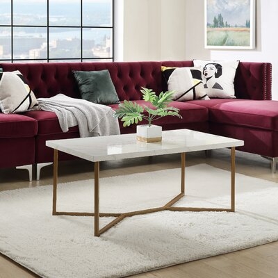 Sivalls Cross Legs Coffee Table with Storage - Image 0