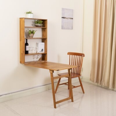 23" Solid Wood Rectangular Fold-in-Half Folding Table - Image 0