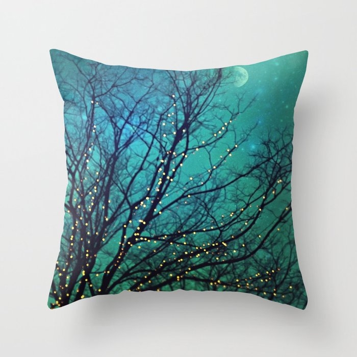 Magical Night Couch Throw Pillow by Sylvia Cook Photography - Cover (20" x 20") with pillow insert - Outdoor Pillow - Image 0