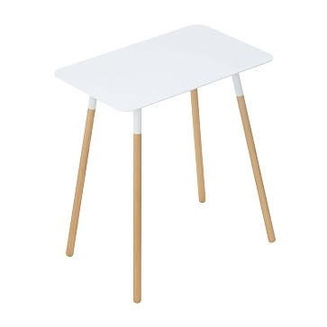 Yamazaki Plain Rectangular Side Table, White - Image 0