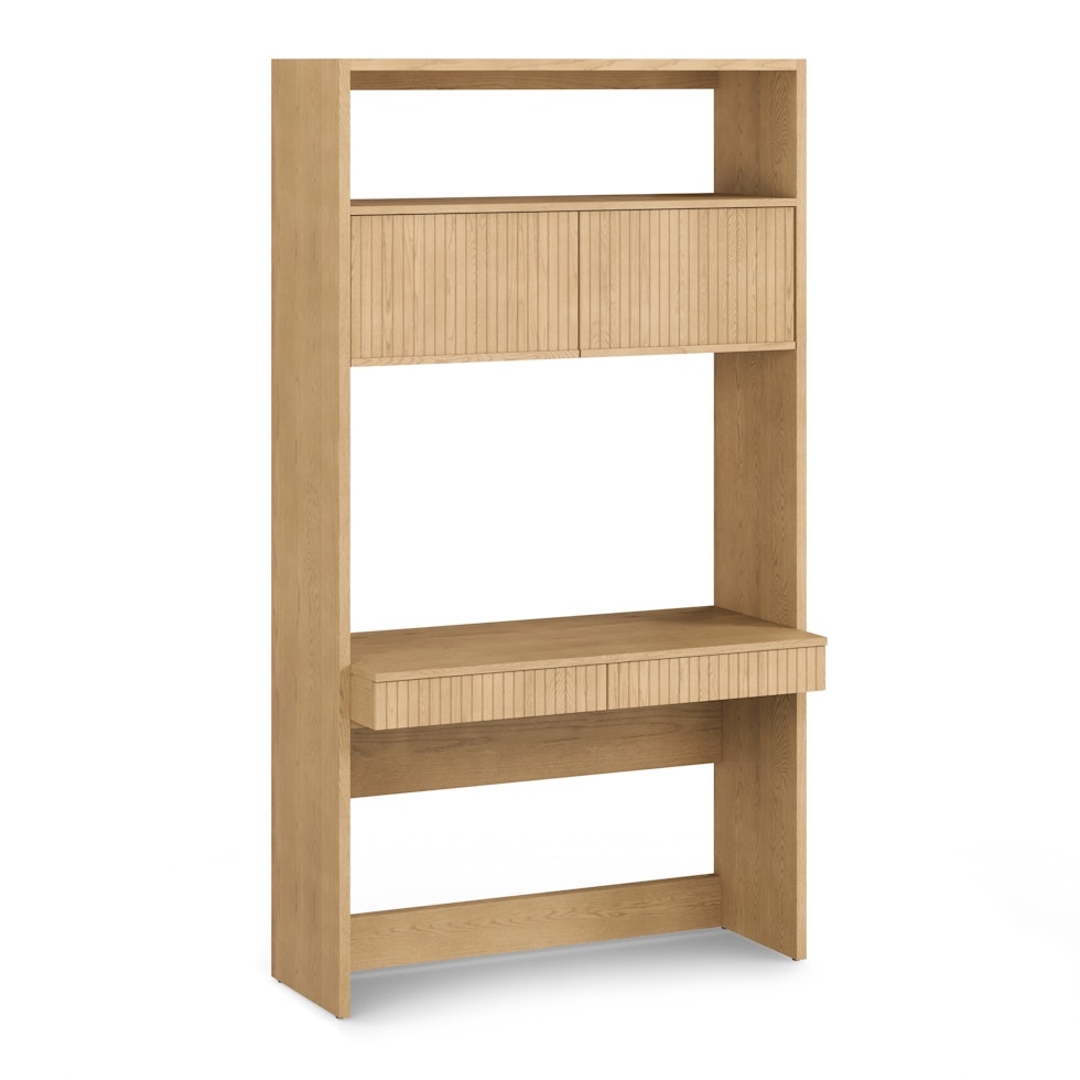 Kouva 45.75" Modular Wall Desk - Natural Oak - Image 0
