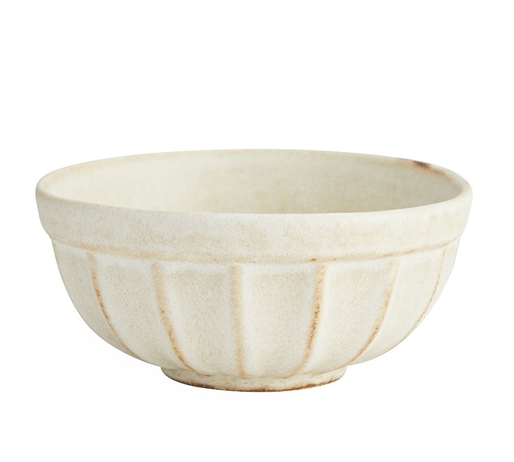 Mendocino Stoneware Cereal Bowls, Set of 4 - Ivory - Image 0