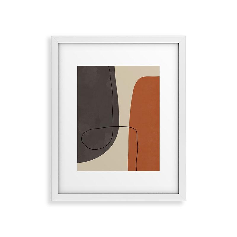 Modern Abstract Shapes Ii by Alisa Galitsyna - Framed Art Print Modern White 24" x 36" - Image 0