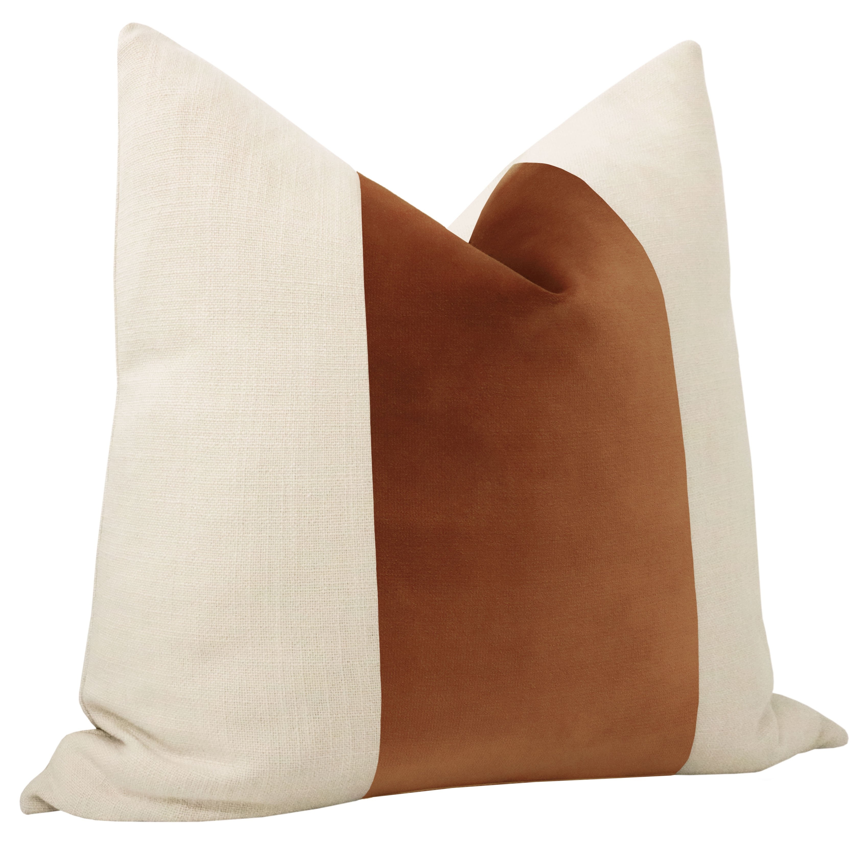 Panel Sonoma Velvet Pillow Cover, Rust, 18" x 18" - Image 1