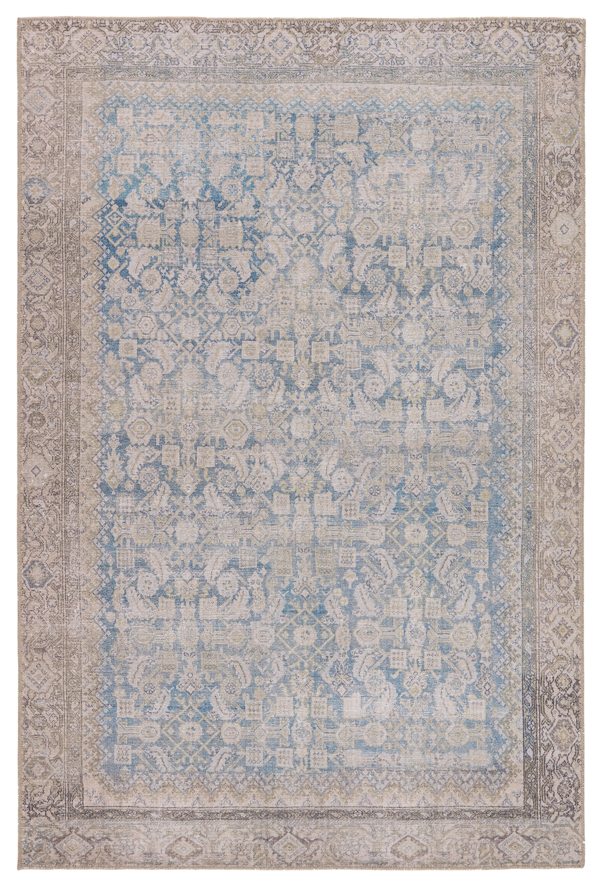 Vibe by Royse Oriental Blue/ Gray Area Rug (5'X7'6") - Image 0