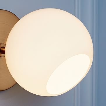 Staggered Glass 32 Degree 6" Open Side Shade, Milk - Image 1