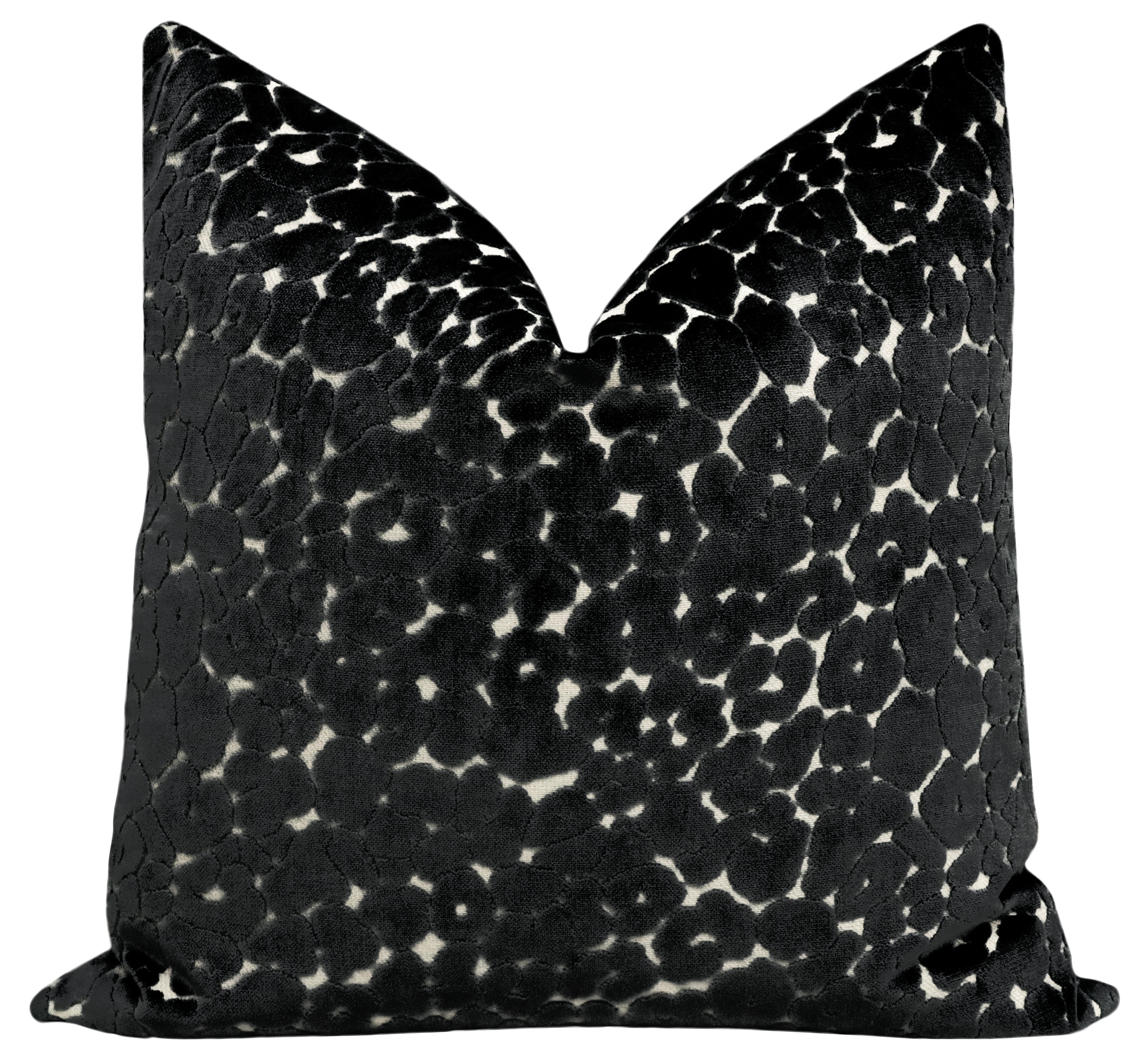 LEOPARD CUT VELVET // NOIR - 14" X 36" - Image 0