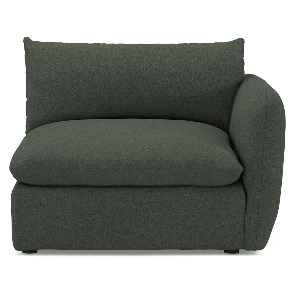 Leigh 46" Right Arm Module - Green Wool Bouclé - Image 0